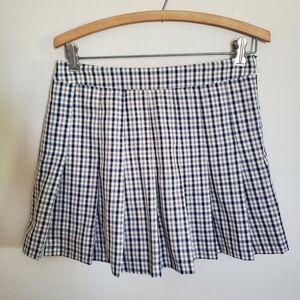 HYFVE Cream,navy,yellow plaid Hyfve mini skort size Medium